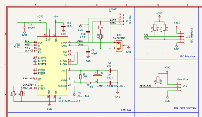 Electronic schematic diagram showing circuit design